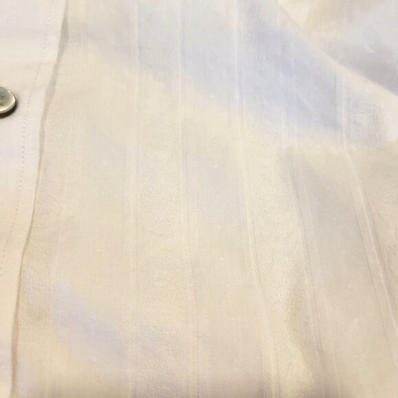 Blue Brand Men's 2X White 100% Cotton Long Sleeve Pearl Button Western Shirt - Picture 7 of 9